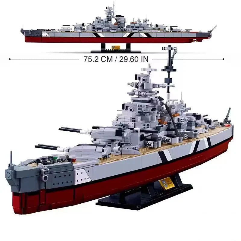Sluban M38-B1102 - WW2 KMS Bismarck Battleship - vue 6 | Power Blockz