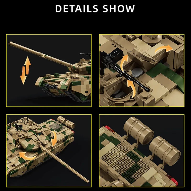 12GO 97032 - Type 99B Main Battle Tank Military - vue 4 | Power Blockz