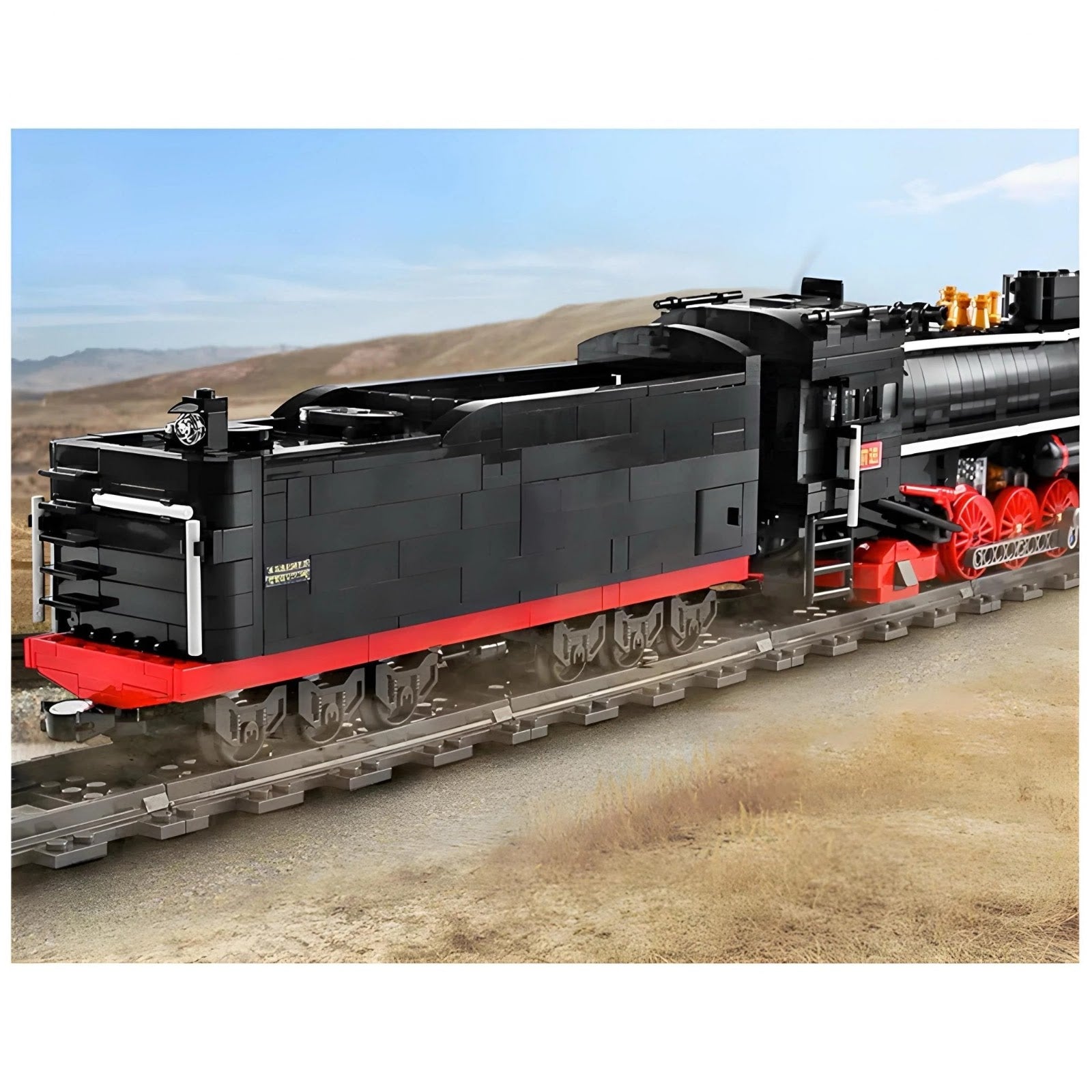 Mould King 12003 - Motorized Steam Train - vue 3 | Power Blockz