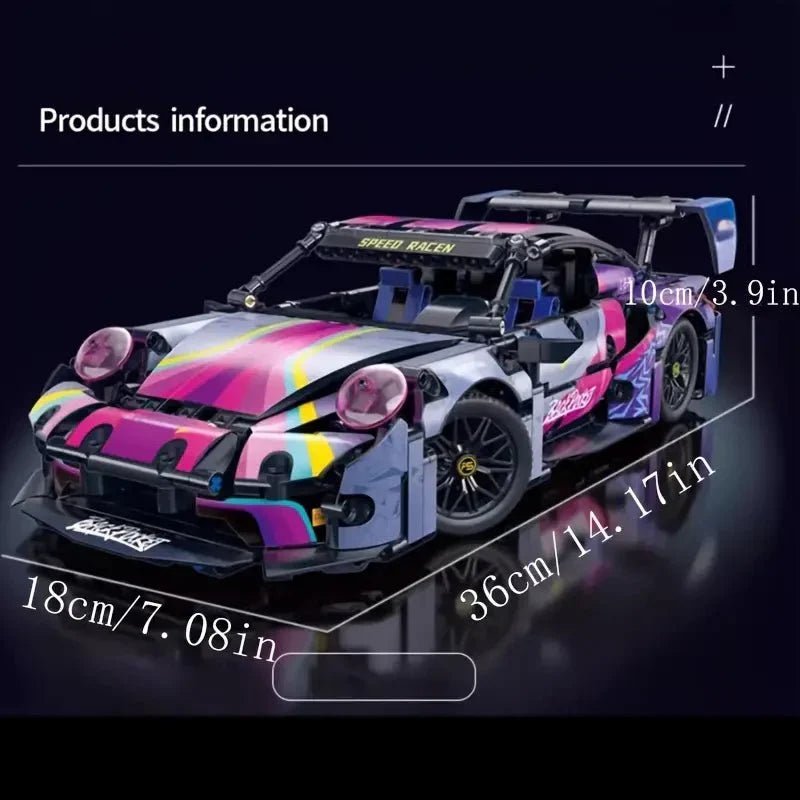 Xingya Youpin 66623 - Cyberpunk 911 GT Race Coupe - vue 6 | Power Blockz