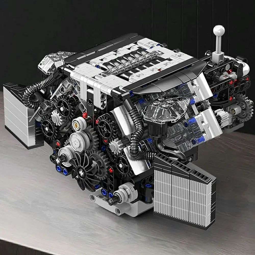 Mould King 10230 - A8 W12 Motorized Engine - vue 5 | Power Blockz
