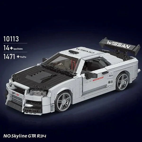 Mould King 10113 - Godzilla Skyline R34 GTR - vue 2 | Power Blockz