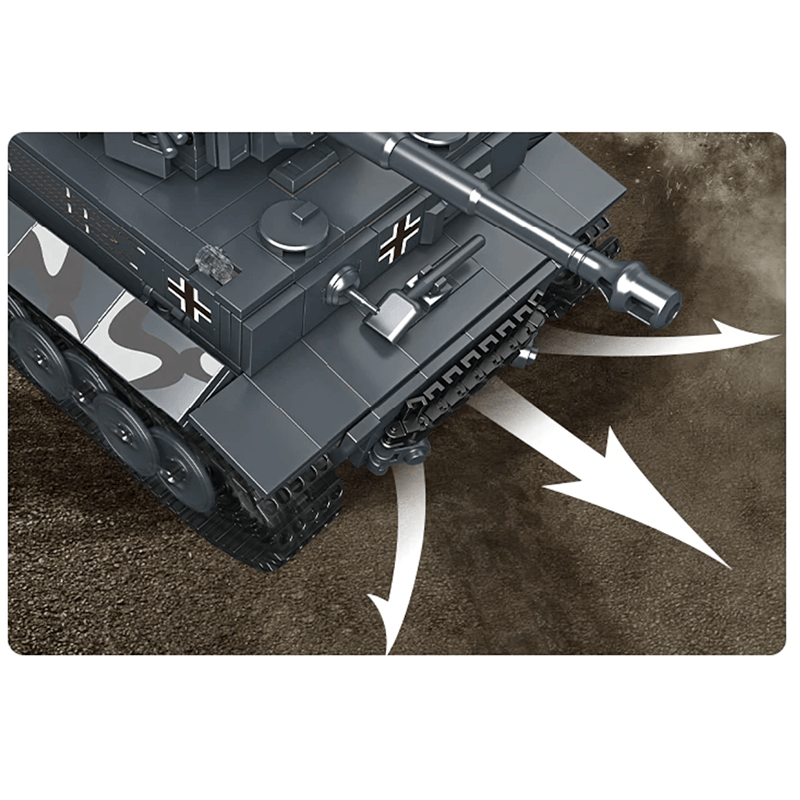 Mould King 20014S - Remote Controlled Tiger Tank - vue 5 | Power Blockz