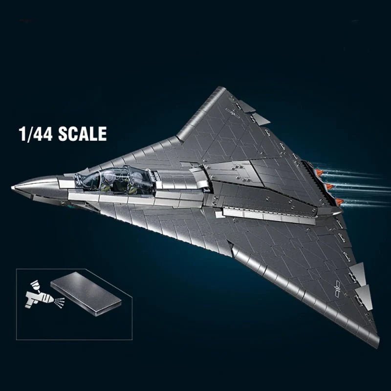 Sluban M38-B1569 - Triple-Engine Jet Fighter - vue 4 | Power Blockz