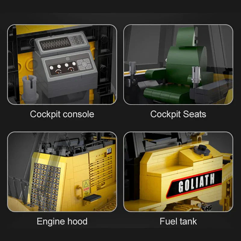 CaDa C61056W - Goliath Heavy Bulldozer - vue 13 | Power Blockz