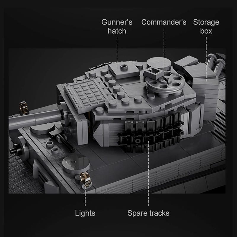 CaDa C61071W - Remote Controlled Tank - vue 14 | Power Blockz