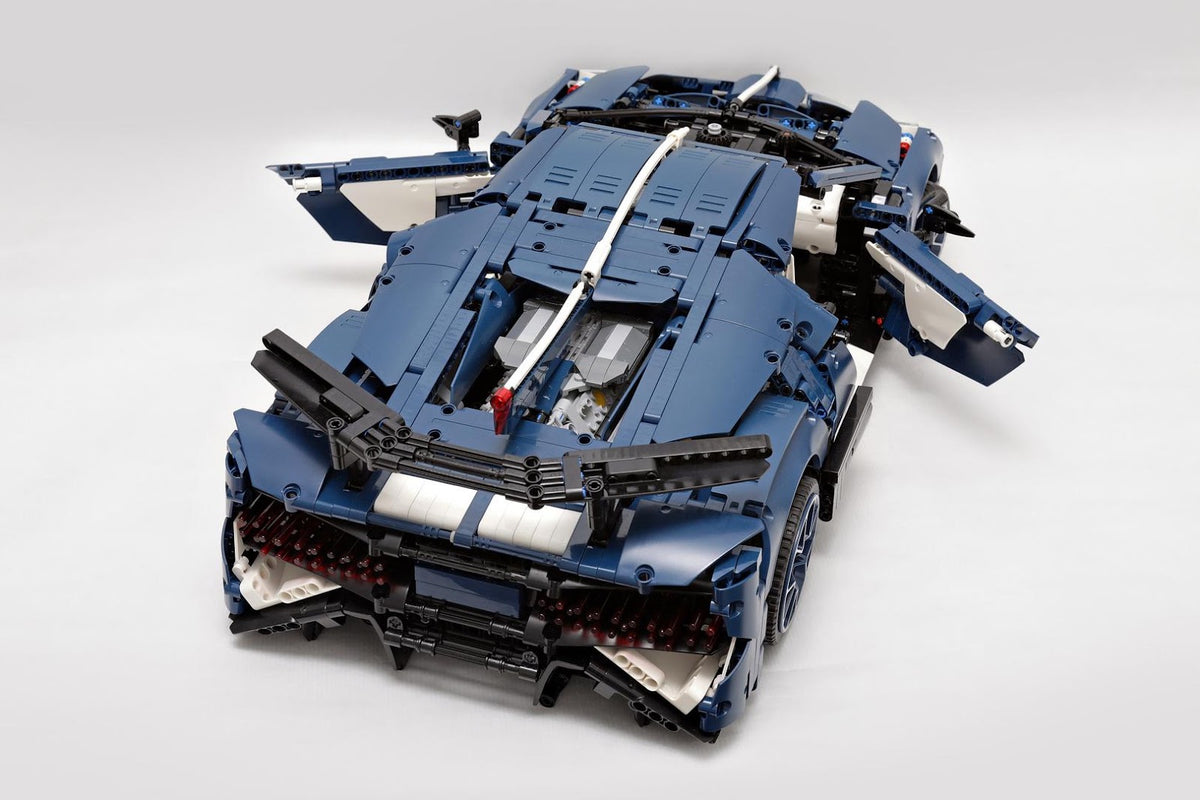 Mould King 13125 - Aerodynamic W16 Chiron Hyper Beast - vue 6 | Power Blockz