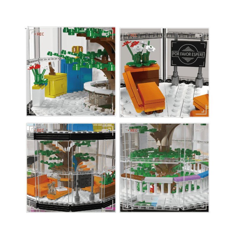 Mould King 16013 - Glass Dome Tree House - vue 5 | Power Blockz