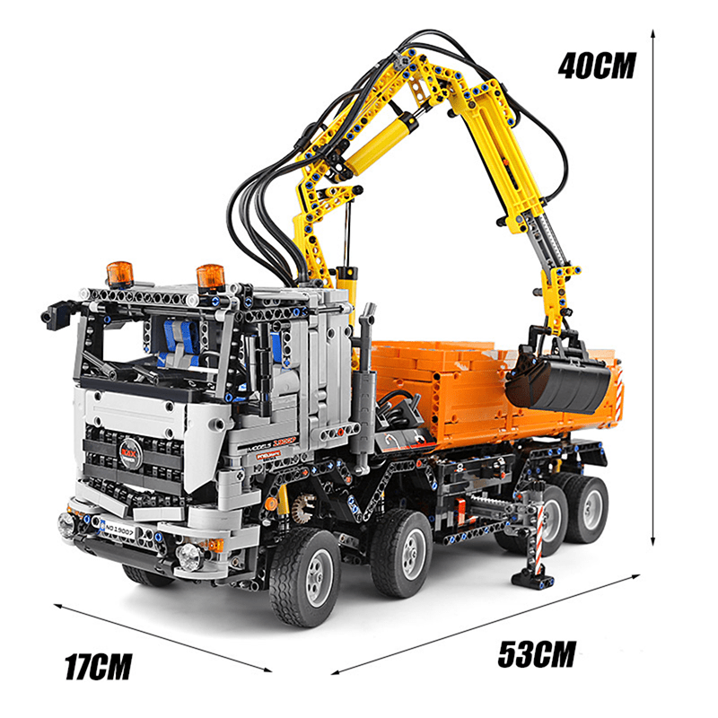 Mould King 19007 - RC Clamshell Excavator Truck - vue 5 | Power Blockz