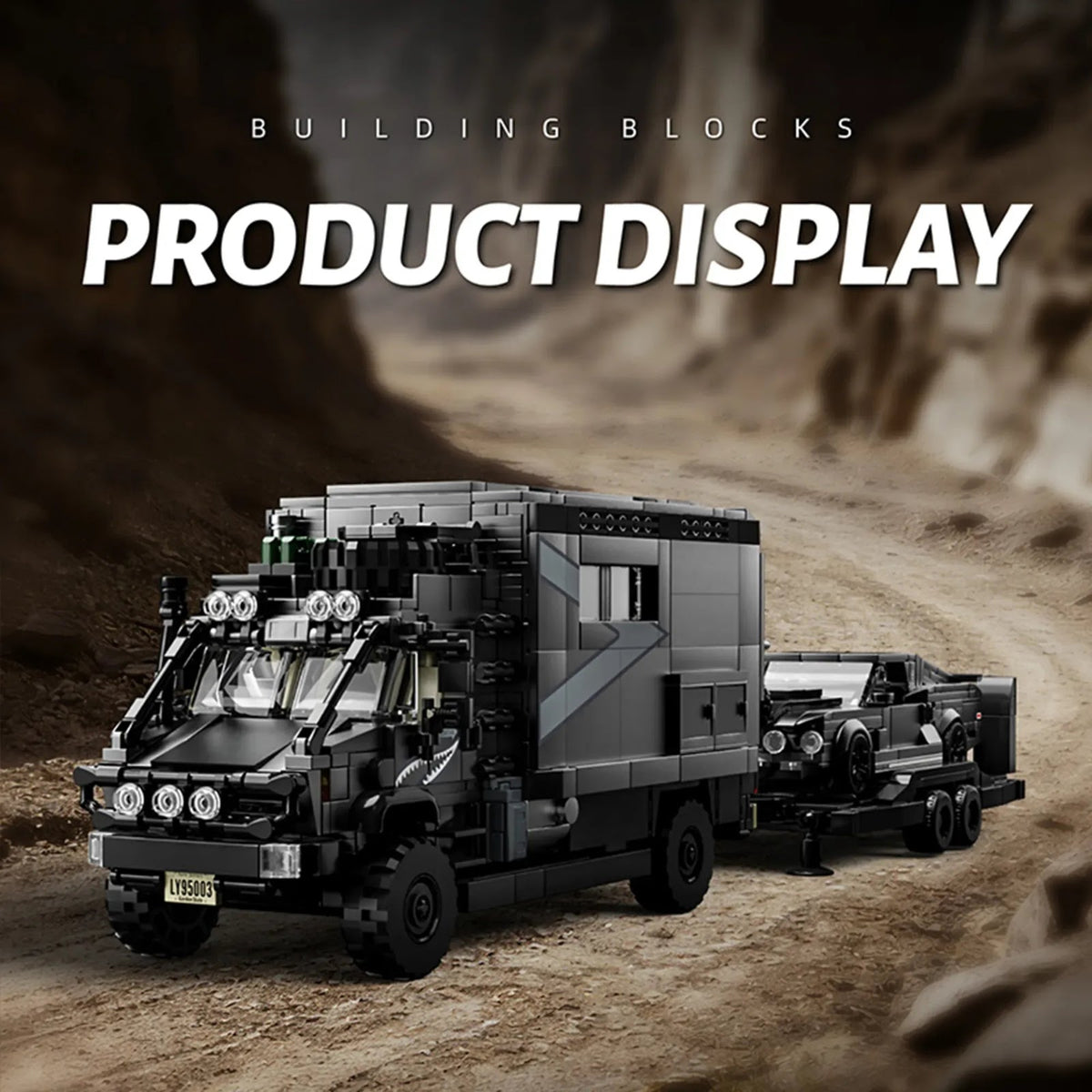 12GO 95003 - Unimog RV + Muscle Car Set - vue 3 | Power Blockz