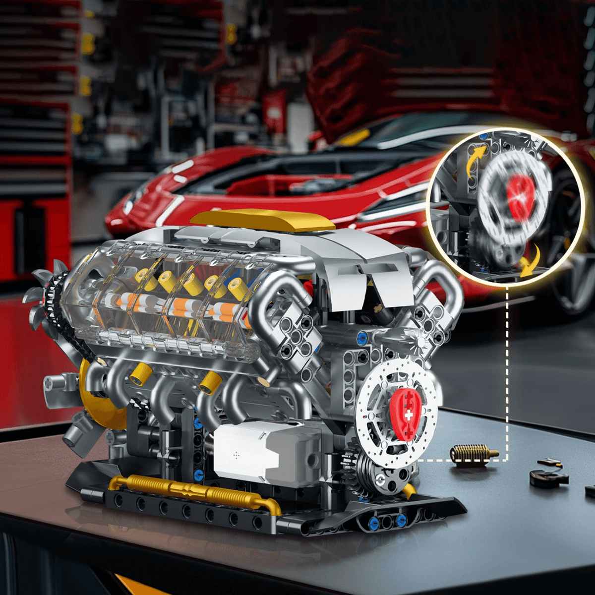 Goqi YC364 - Functional V8 Engine Model - vue 2 | Power Blockz