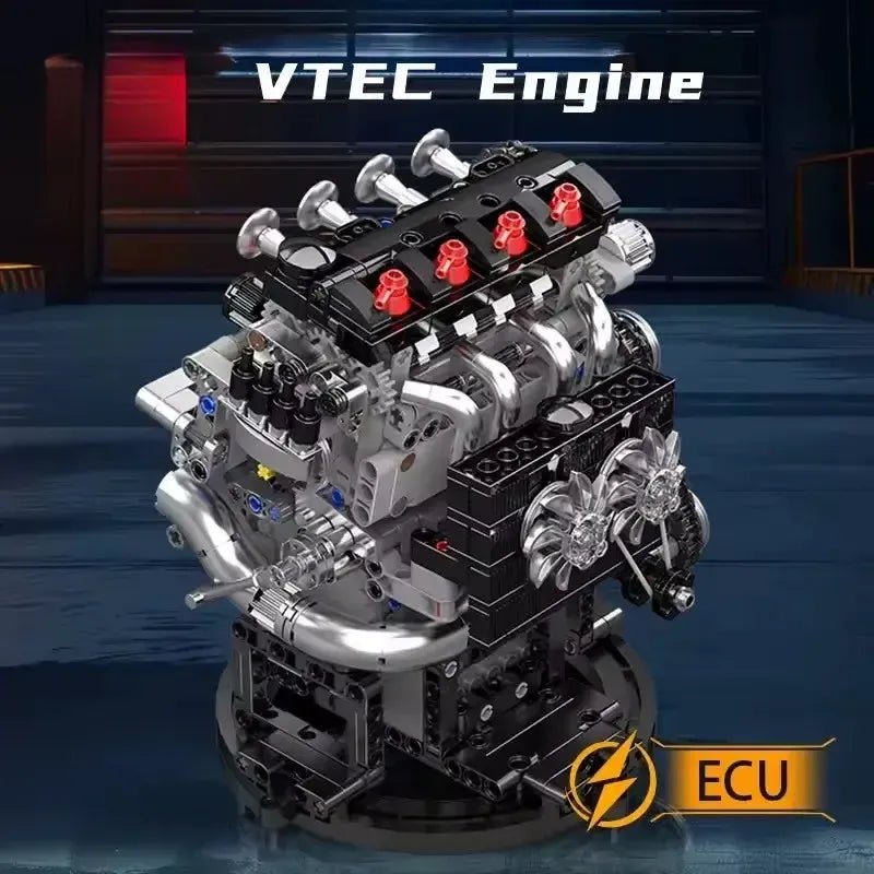 Mould King 10234 - VTEC DOHC Motorized Engine - vue 2 | Power Blockz