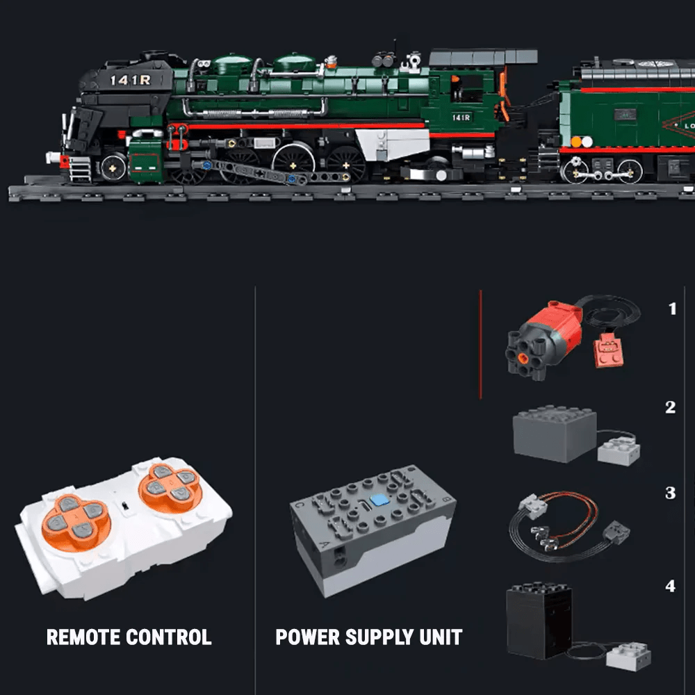 Jiestar 59098 - 141 R French Steam Locomotive - vue 4 | Power Blockz