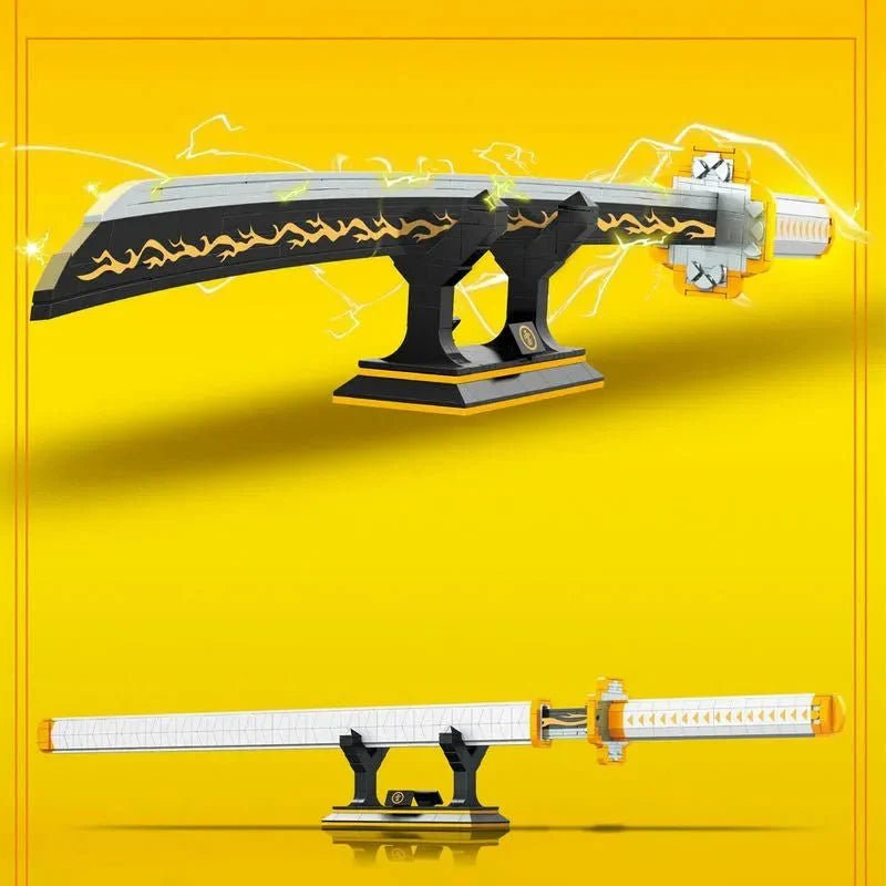 DK 1506 - Demon Slayer Zenitsu Katana Sword Bricks Toy - vue 4 | Power Blockz