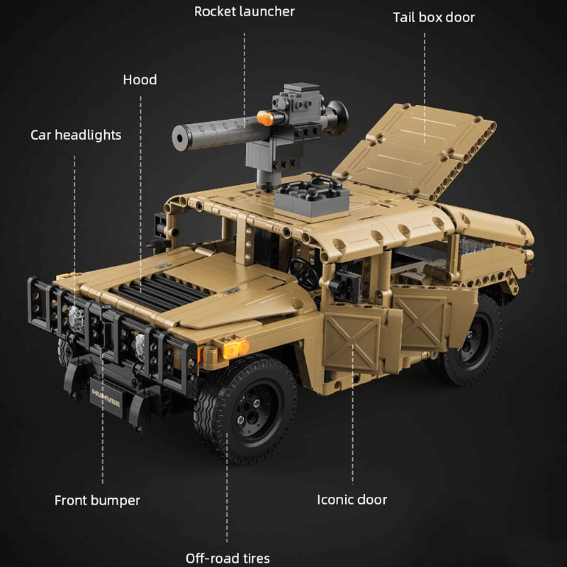 CaDa C51202W - Remote Controlled Hummer H2 - vue 10 | Power Blockz