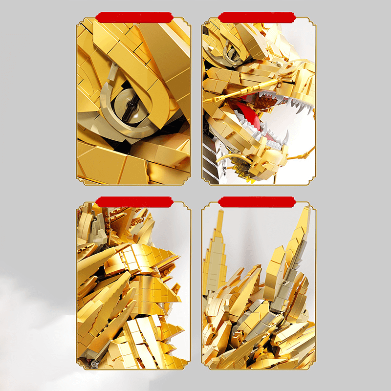 Qizhile 8100 - Gold Edition Dragon Head - vue 3 | Power Blockz