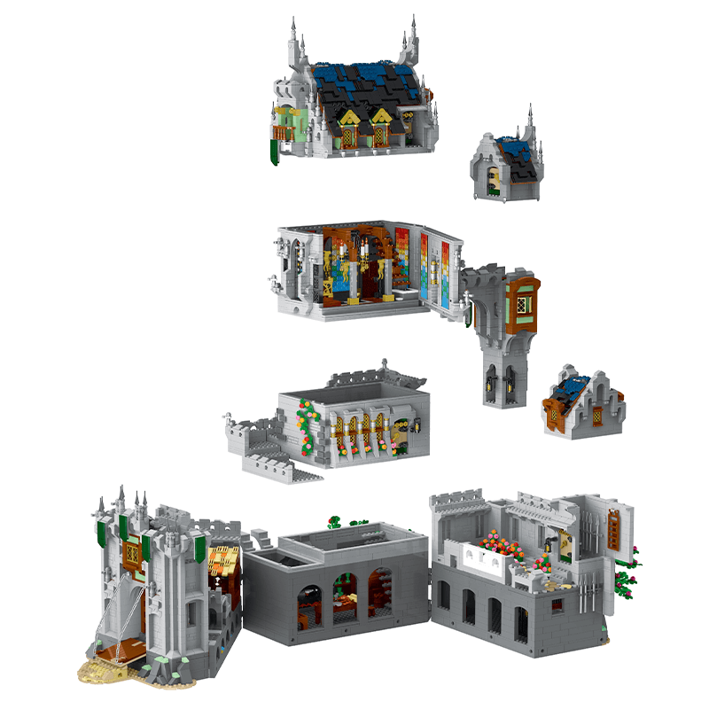 Mork 033010 - European Medieval Castle - vue 3 | Power Blockz