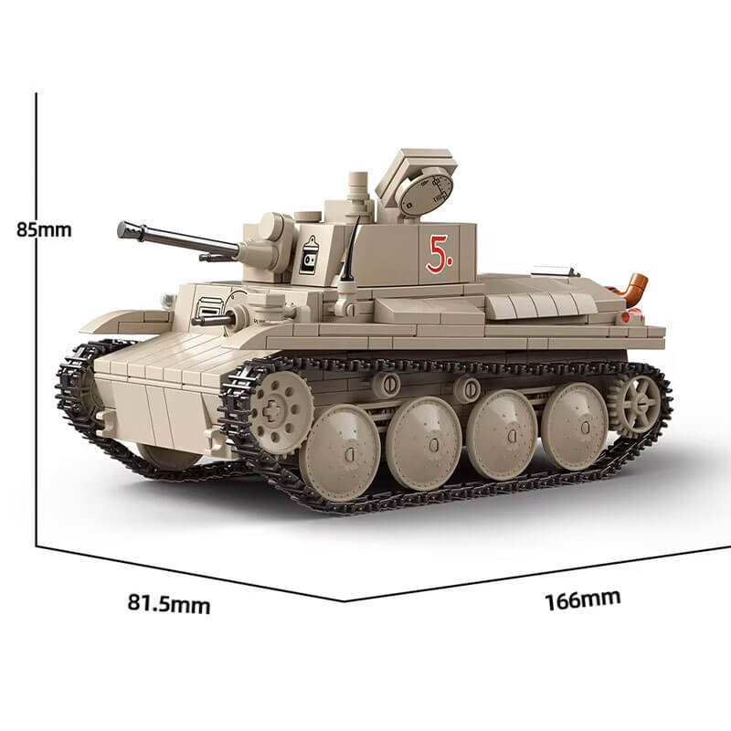 Quanguan 100285 - German 38-T Panzer - vue 10 | Power Blockz