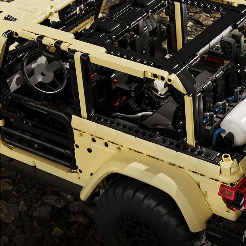 Mould King 13184 - All-Terrain Wrangler Sahara 4x4 - vue 9 | Power Blockz