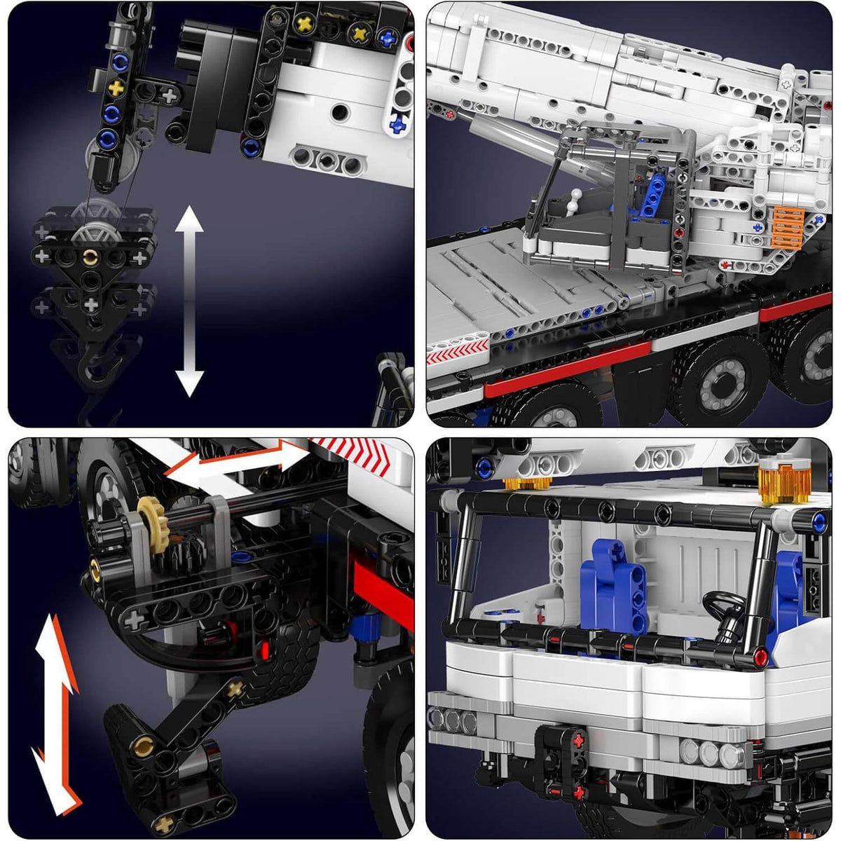 Mould King 17075 - RC All-Terrain Crane Truck - vue 4 | Power Blockz