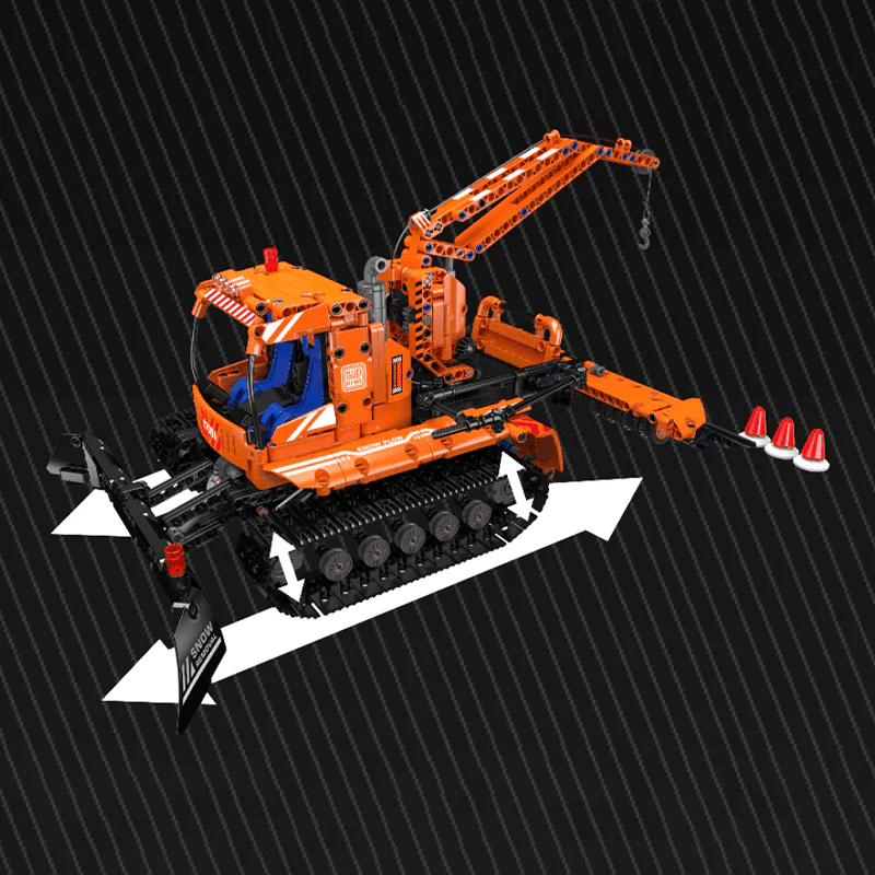 Mould King 17051 - Motorized Snowplow Truck - vue 5 | Power Blockz