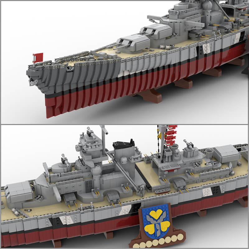 Gobricks MOC-84840 - German Battleship Bismarck - vue 2 | Power Blockz