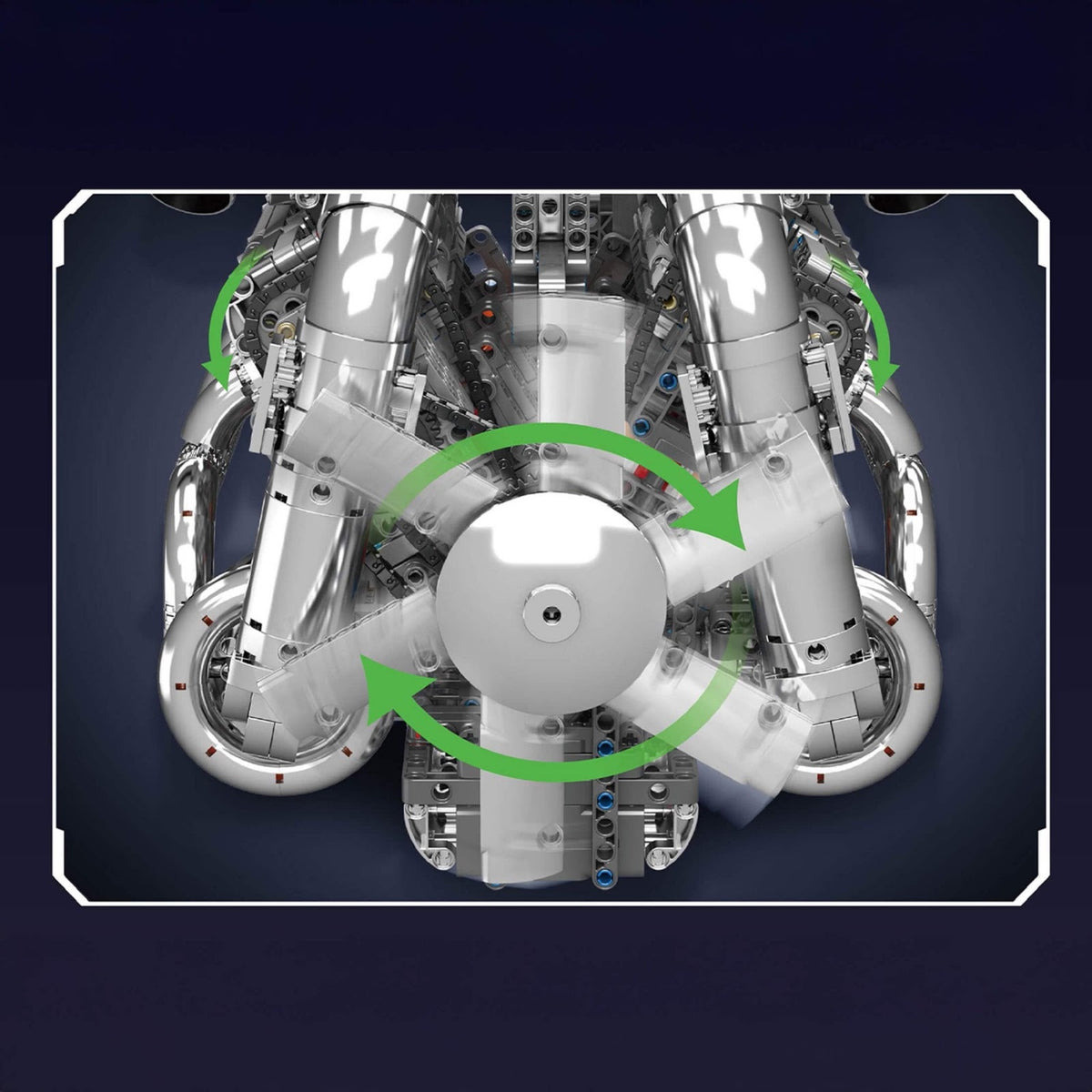 5.5L AMG V8 Engine & Gearbox | 2898pcs - 5.5L AMG V8 Engine & Gearbox - vue 8 | Power Blockz