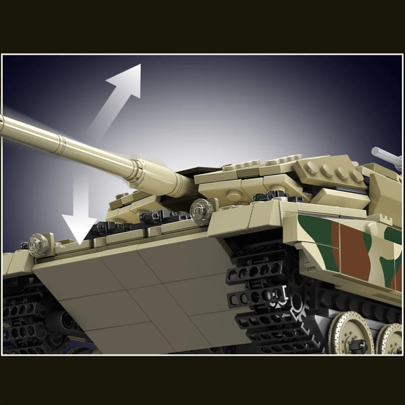 Mould King 20020 - Remote Controlled Leopard Tank - vue 6 | Power Blockz