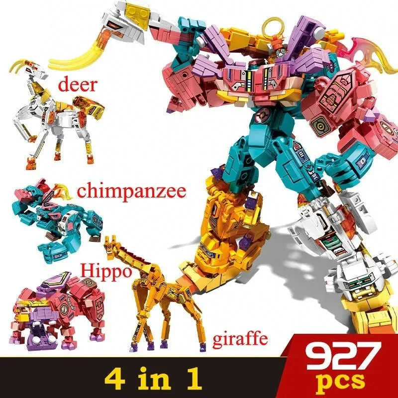 Wilderness Guardian Transforming Mecha Bricks Kids Toy | 927pcs - Wilderness Guardian Transforming Mecha Bricks Kids Toy - vue 2 | Power Blockz