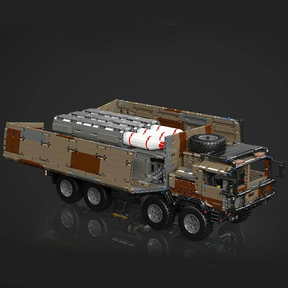 Mould King 20040 - Remote Controlled - Desert Sand Camo - 8x8 Desert Heavy Hauler - vue 14 | Power Blockz