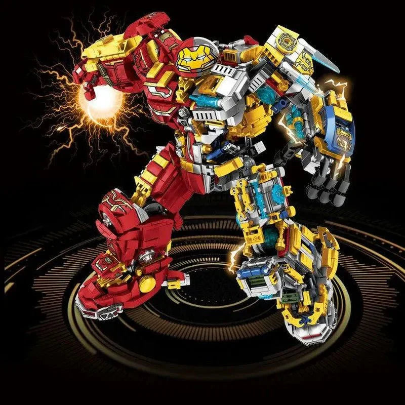 Ly 76076 - Marvel Super Iron Hero Warrior Robot - vue 4 | Power Blockz