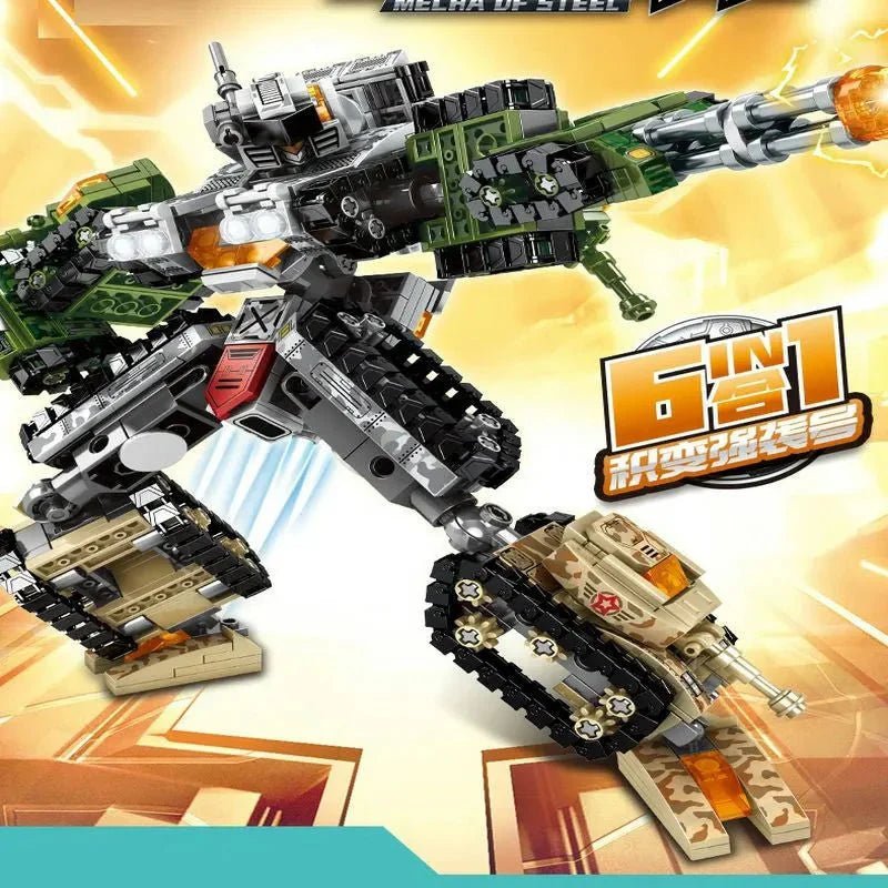 Transformers Mechanical Robot Tank Fighter Bricks Toy | 894pcs - Transformers Mechanical Robot Tank Fighter Bricks Toy - vue 9 | Power Blockz