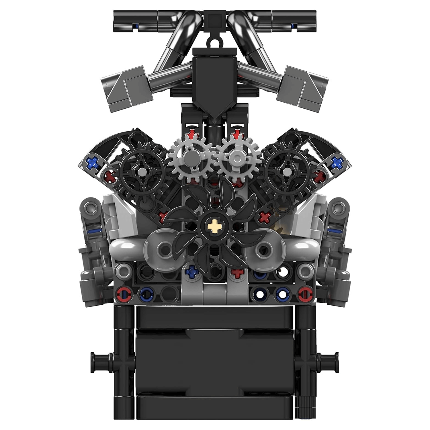 Mould King 10205 - Motorized V12 Show Engine - vue 3 | Power Blockz