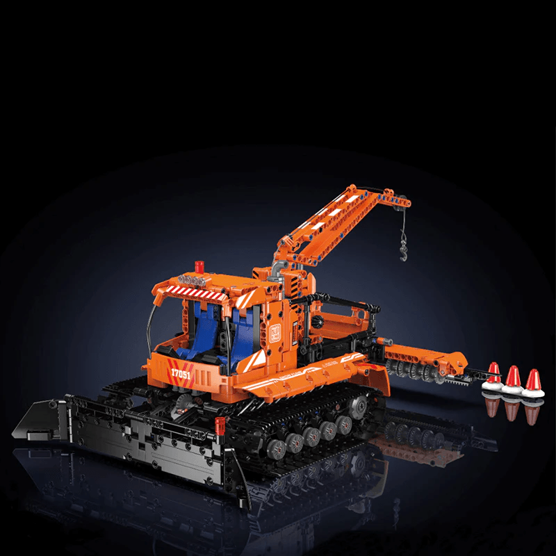 Mould King 17051 - Motorized Snowplow Truck - vue 4 | Power Blockz