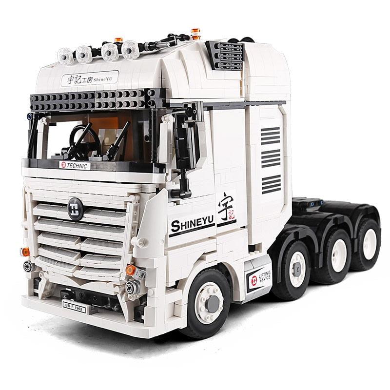 Happy Build YC-QC007 - Static Version - Heavy-Duty Trailer Truck | Power Blockz