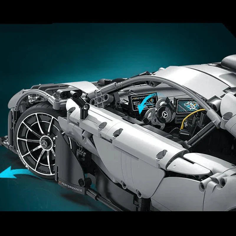 Mercedes AMG One - Building Blocks Set | Power Blockz - Mercedes AMG One - vue 2 | Power Blockz