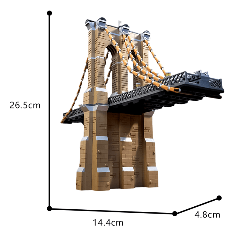 Gobricks MOC-183030 - The Brooklyn Bridge - vue 2 | Power Blockz