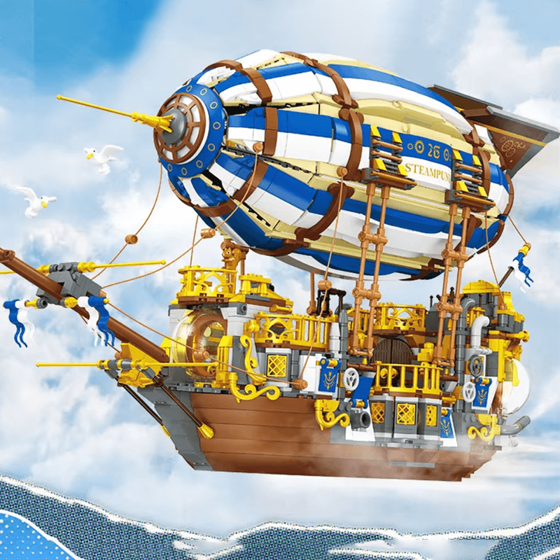 Jiestar JJ9126 - SteamPunk Airship - vue 7 | Power Blockz