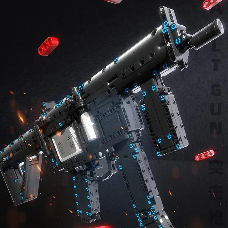 Mould King 14001 - MP5 Submachine - vue 5 | Power Blockz