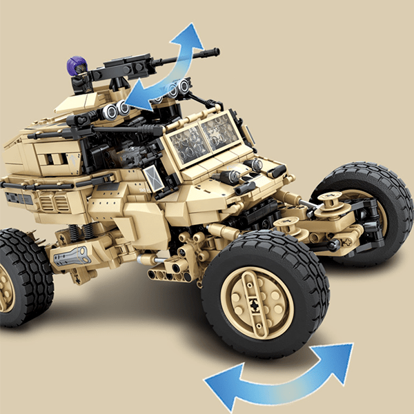 Sembo 704951 - Remote Controlled Army Buggy - vue 6 | Power Blockz