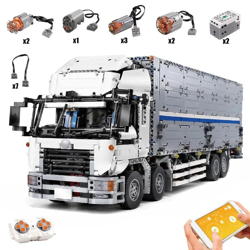 Mould King 13139 - RC Wing-Body Cargo Truck - vue 13 | Power Blockz