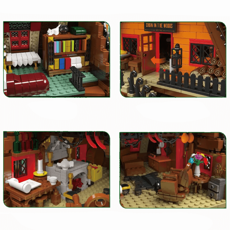 Mould King 16053 - Wooden Cabin In The Woods - vue 7 | Power Blockz