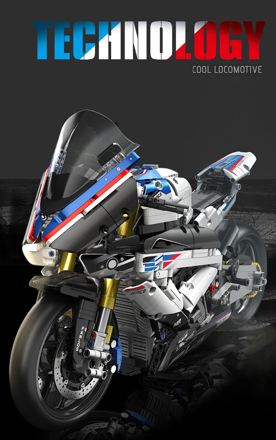 Panlos 672102 - Carbon Track Superbike - vue 5 | Power Blockz