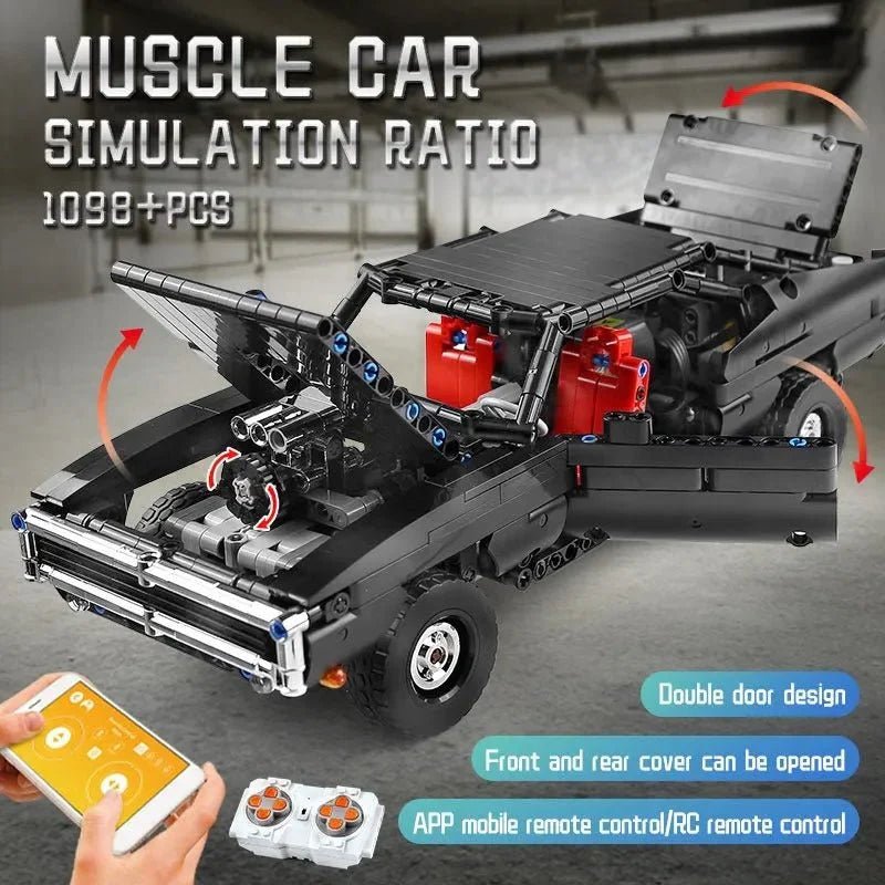 Mould King 13081 - Static Version - V8 Street Muscle Hero - vue 8 | Power Blockz