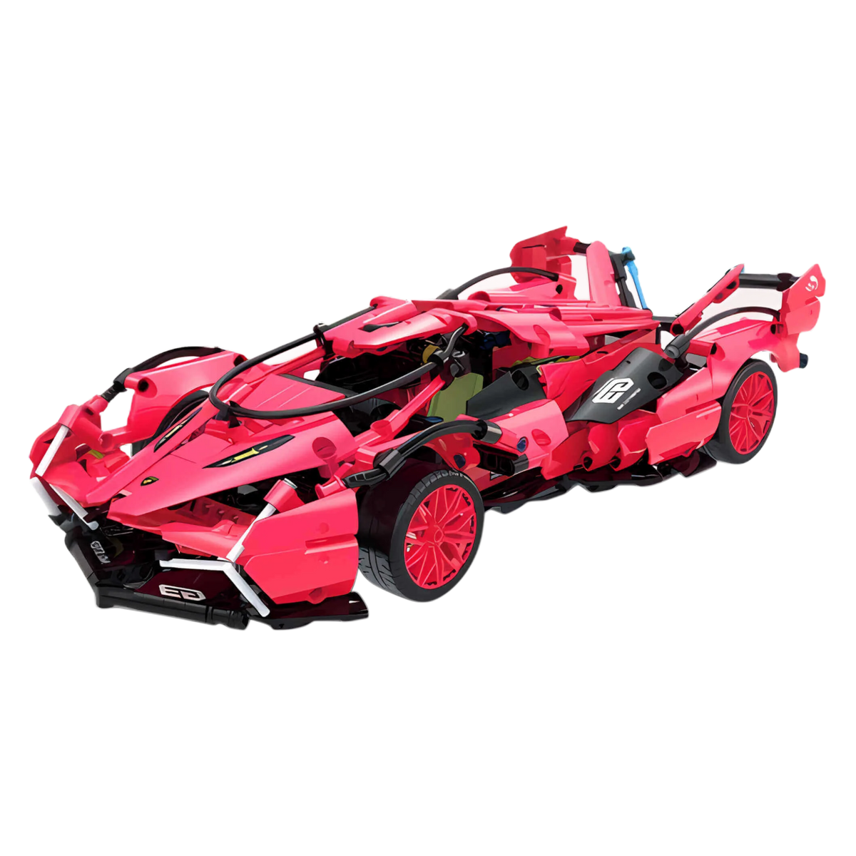 Candy V12 Italian-style supercar building blocks model - Power Blockz