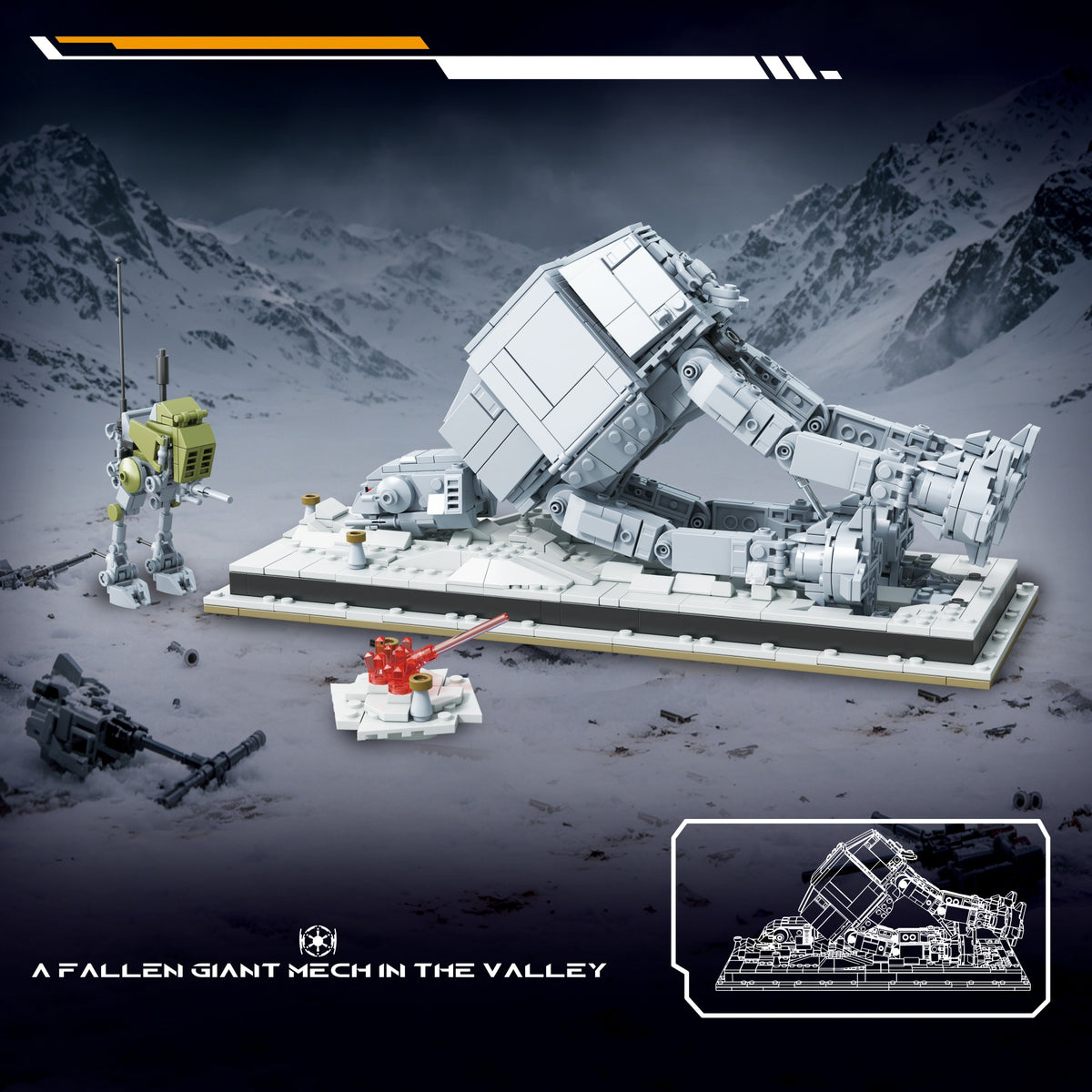 M903 - The A Fallen Giant Mech in the Valley - View 3 | Power Blockz