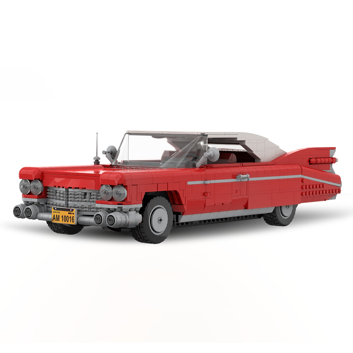 The American Classic Sedan building blocks set by Amazing Block, front view on white background