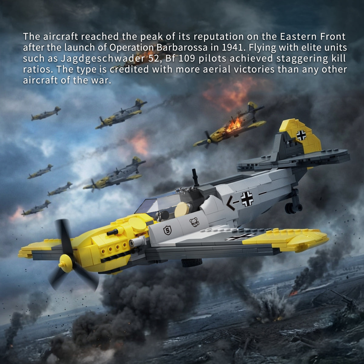 66010 - The BF109 fighter Jet - View 4 | Power Blockz