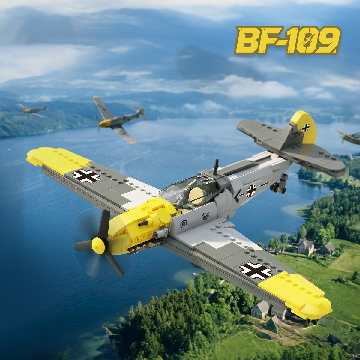 66010 - The BF109 fighter Jet - View 2 | Power Blockz