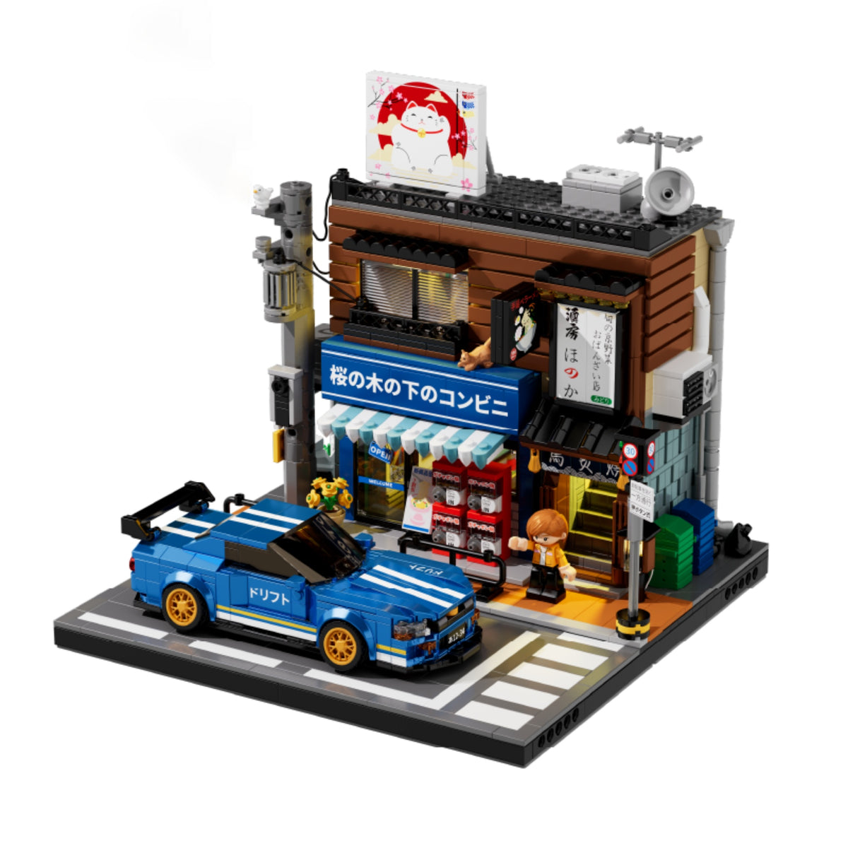 Corner Store & Izakaya building blocks diorama set - Power Blockz